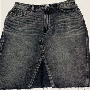 Black Denim Skirt